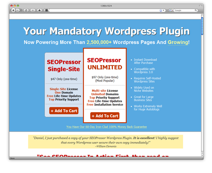 SEO Pressor WordPress Plugin